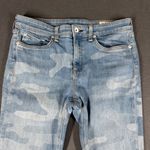 Rag and Bone Rag & Bone Womens 28 Cate Mid Rise Ankle Skinny Blue Camo Cropped Jeans Photo 3