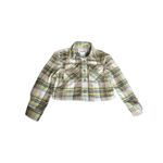 Bagatelle NWT Women's Medium Plaid Wool Blend Crop Fleece Jacket Shacket #F12-4 Photo 4