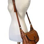 Patricia Nash Camila Italian Tooled Leather Crossbody Saddle Bag Photo 2