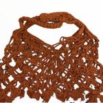 🎓 Burnt Orange Macrame Crochet Tassel Bottom Bag Photo 3