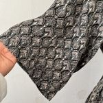 Vintage Indian silver grey pink pattern Thai buddha satin wrap belted kimono S Gray Size undefined Photo 2