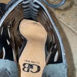 Gianni Bini Black Suede Leather Laser Cut Lace-Up Ankle Booties Size 8M Photo 8