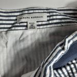 Banana Republic  Womens Skirt Sz 10P Blue Seersucker Y2K Coastal Cowgirl Preppy Photo 8