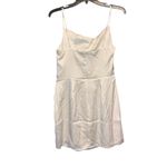 Birdy Grey Lynda Mini Dress Medium NWT Matte Satin White Cowl Neck Bridal Photo 1