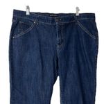 New York & Co. Cuff Crop Jeans Medium Blue Mid Rise Women's Size 14 Plus Photo 2