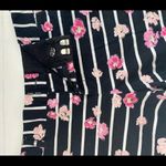 Elle  Black and Pink Floral Chino Shorts Size 2 Photo 1