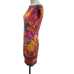 Trina Turk Felana Shift Dress Floral Paisley Print Multicolor Red Size 4 Photo 6