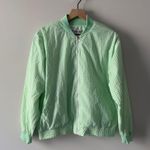 Lavon Vintage 80s Gingham Full Zip Jacket Shoulder Pads windbreaker pockets L Photo 11