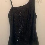 Grace Karin  black sequin one shoulder top size M 90’s style Photo 0