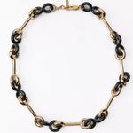 ZARA NWT New in Box Mixed Chain Necklace Gold & Black Photo 1