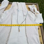 BKE  women's waffle knit quarter zip hoodie in cream  Small Photo 11