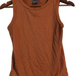 Olivia Rae  New York Ribbed Tank Top‎ Sleeveless Copper Brown Casual Basic S Photo 0