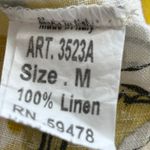 Valentina Naldi Floral Yellow Dress Sleeveless dress line Made In Italy Medium Photo 7