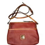 Dooney & Bourke NEW Pebble Leather Ginger Pouchette Crossbody Shoulder Bag Wine Photo 0