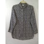 Nine West Nine‎ West women medium black and white long sleeve Button Up blouse Photo 10