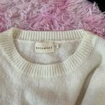 Dreamers Color Block Knit Sweater Cream Beige Grey Pullover M/L Photo 1