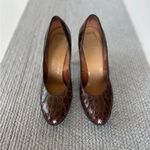 Vintage Troylings 40s/50s Dk Brown Alligator Leather Pumps Heels Dress Shoes 5 Photo 4