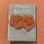 Macy's  Bullock's Vibrant Peach/Orange Floral Earrings Photo 0