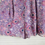 Altar'd State Purple Floral Print Short Romper Flutter Sleeve V Neck Sz M Photo 7