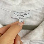 Michael Stars  Amina Waffle‎ Long Sleeve Henley Top in White Size Medium Photo 2