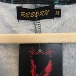 Reborn Midi Dress with Batwing Hem and 3/4 Sleeves Black Turquoise Floral 3X Photo 5