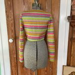 Blue Blush Rainbow Daze Knit Crop Cardigan - Size Medium Photo 7