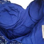 Rickie Freeman Teri Jon Formal One Shoulder Silk Beaded Maxi Dress Size 6 Blue Photo 8