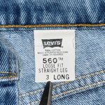 Levi's Vintage 90s Levi’s 560 Loose Fit Straight Leg Tie Dye Jeans 3 Long USA 25x34 Photo 7