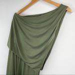 Tata Jolie Green One Shoulder Wide Leg Jumpsuit Size L Photo 6
