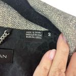 Dana Buchman  Blazer Sz 2 Gray Check Silver Metallic Business Office Jacket Photo 6