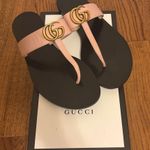Gucci  Pink Leather thong sandal with Double G size 40 Photo 0