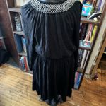 Torrid black smock peasant flowy embroidered skater dress Photo 4