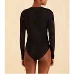 Farm Rio  Twist-Front Cutout Bodysuit Black L Photo 6
