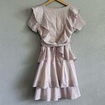 Jessakae Striped Ruffled Mini Dress Size Small‎ White Photo 4