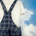FRNCH  Paris plaid denim wide leg overalls Photo 3