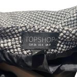 Topshop  Textured Open Front Tweed Blazer Black/White Size 4 Photo 6