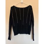 Marciano‎ Los Angeles Black Mohair Sweater White Pearl Bead Detail Womens Small Photo 1