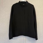 Eileen Fisher  Elegant Silk Blend Crepe Black Women's Jacket Size Large Photo 2