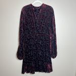 Adrianna Papell Women's Dress Burnout Velvet Holiday Whimsigoth Christmas Red Burgundy Leaf 16 Photo 11