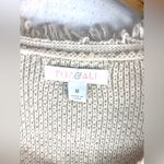 Roz & Ali  M Tweed Fringe Knit Look Crystal Button Lightweight Preppy Jacket Photo 5