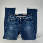 Anthropologie Anthro Pilcro Parallel Step Up Hem Mid Rise High-Low Straight Leg Jeans size 28 Photo 7