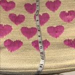 Urban Expression URBAN EXPRESSIONS NWTS STRAW TOTE WITH PINK HEART DESIGN FULLY LINED WITH POCKET Photo 10