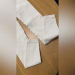 White Ribbed Leggings Photo 2