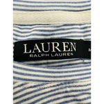 Ralph Lauren Lauren Pajama Gown Women's M Cotton Sleep Shirt Blue Striped Logo Photo 3