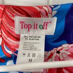 NWOT Top It Off‎ women’s blue pink floral jellyfish abstract sleeveless dress M Size M Photo 2