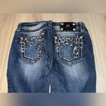 Miss Me  signature capri crop cropped denim Women's Blue Embellished Jeans Photo 6
