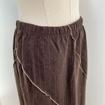 Vintage Brown Pinstripe Midi Skirt Y2K Size M Photo 1
