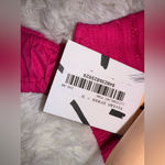 NWT LA LIGNE Vivian Smock Bodice Cap Sleeve Cotton Midi Dress Hot Pink sz S Photo 4