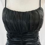 Lucy Paris New Glitter Polka Dot Tulle Satin Ruched Waist Dress Black Photo 3