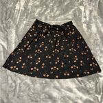 Hollister  Black Floral Skater Skirt Ultra High Rise Photo 0